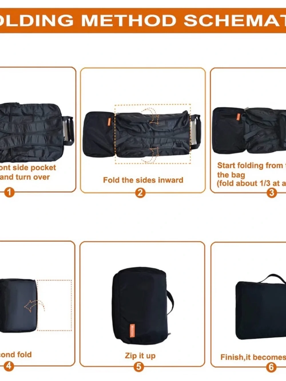 Men's Black Travel Stroller Backpack